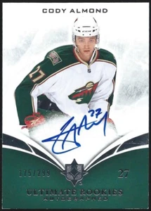 2010/11 UD Ultimate Collection CODY ALMOND "ULTIMATE ROOKIES" Auto RC #175/299 - Picture 1 of 1