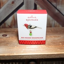 Hallmark Keepsake RED-HEADED WOODPECKER Miniature Christmas Ornament 2013