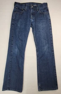 Levis 527 Slim Bootcut Jeans Men's 30x30 Blue Western Cowboy Light Distress - Picture 1 of 8