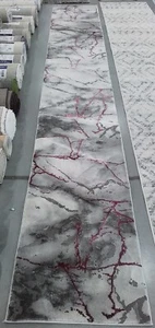 GREY / WINE 2'-3" x 14'-0" Back Stain Rug, Reduced Price 1172772981 CFT877S-214 - Picture 1 of 4