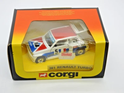 Corgi No.381 Mint Boxed 1983 Elf Renault Turbo Rally Car In Original Plinth Box - Immagine 1 di 4