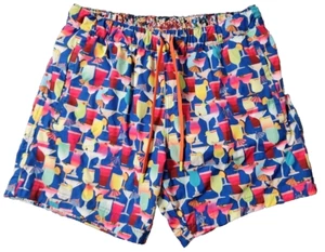 Robert Graham Men's Sz 38 Poolside Drinks Swim Trunks Shorts Multi Colored Lined - Picture 1 of 7