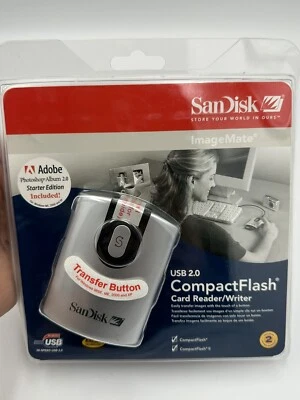SanDisk ImageMate USB 2.0 Compact Flash Card Reader/Writer SDDR-99-A15 New - Image 1 of 2