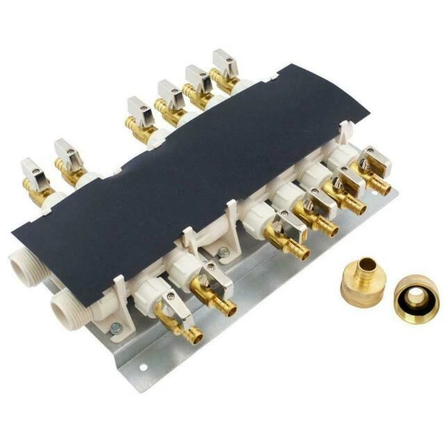 Apollo 6907912CP 12 Port Brass Valves PEX Manifold