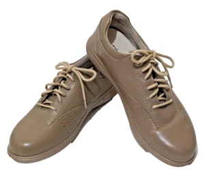 Aravon by New Balance Oxford Shoes 8.5 2A Tan Leather Comfort Lace Up - Picture 1 of 10