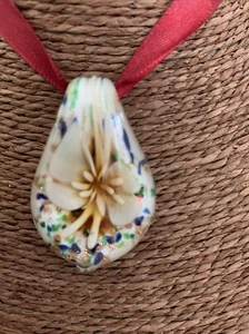 Murano Glas Anhänger und Halskette mehrere Farben 2 x 1 Zoll - Bild 1 von 5