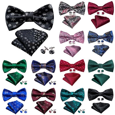 Xmas Christmas  Adjustable Red Green Blue Gold Bowtie 3pcs Fashion Bow Tie - Image 1 of 4