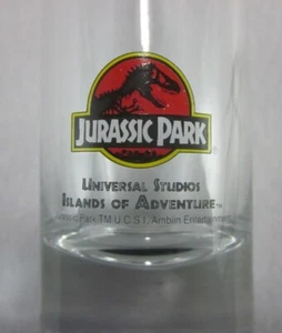 Jurassic Park Universal Studios TALL 2002 Shot Glass PERFECT Condition - Picture 1 of 6