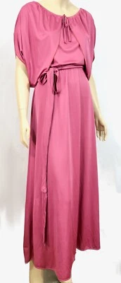 Maxi Tanque Vintage Años 70 Toni Todd Rosa Fiesta Baile de graduación Mod Con Capa M L Foto 1 de 4