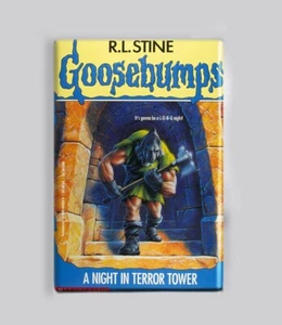 GÄNSEHAUT / EINE NACHT IM TERRORTURM - 2"x3" MAGNET (Vintage Buch Horrorstein - Bild 1 von 2