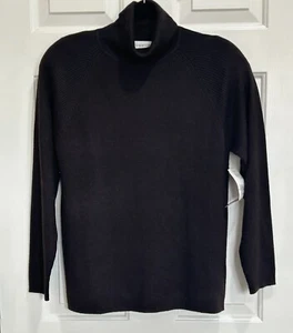 Jones New York Womens Ribbed Pullover Knit Turtleneck Sweater Brown Size S - Picture 1 of 9