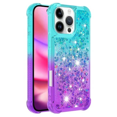 Funda protectora TPU líquida de arena movediza a prueba de golpes para iPhone 16 Pro Max 15 14 13 12 11 Foto 1 de 4