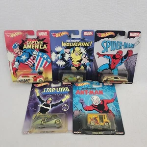 5x Hot Wheels Marvel X-Men Avengers Figur Real Riders Die-Cast Metall Autos - Bild 1 von 19