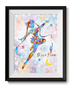 Uhomate Pretty Soldier Sailor Moon Poster Canvas Print Nursery Wall Decor C012 - Picture 1 of 2