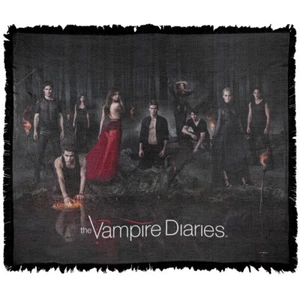 The Vampire Diaries Blanket, 50"x60" Group Poster Woven Cotton Blend Throw - Picture 1 of 6