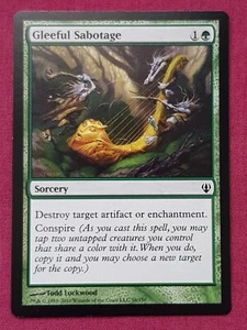 Magic The Gathering ARCHENEMY GLEEFUL SABOTAGE green card MTG - Picture 1 of 2
