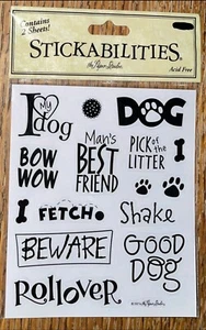 Stickabilities The Paper Studio I💜My Dog Mans Best Friend Scrapbook Stickers 🦴 - Picture 1 of 4