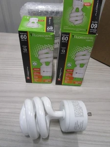 Compact Fluorescent 60 Watt Bulbs Soft White GU24 - Picture 1 of 3