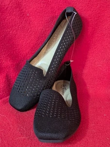 Zapatos Forever Mujer Ballet Básicos Tejidos Planos Puntera Cuadrada Cómodos Negros talla 6 - Imagen 1 de 5