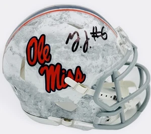TJ DOTTERY SIGNED OLE MISS REBELS REALTREE MINI HELM AUTOGRAMM BAS HOLO J46 - Bild 1 von 2