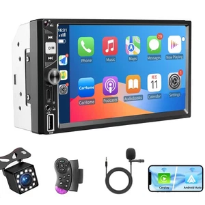 Double Din Car Stereo,7 Inch Wireless Carplay Car Stereo with Apple CarPlay &... - Picture 1 of 5