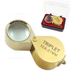 Lente Augenlupe Case Storage per Juwelier-Telefon-Reparatur Golden Palmare - Picture 1 of 4