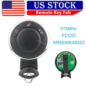 Replacement For 2007 - 2014 Mini Cooper Key Fob Remote 3 Button KR55WK49333 - Picture 1 of 7