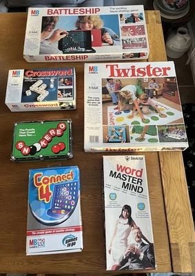 Vintage MB Games etc. Bundle – inc. Twister, Crossword, Battleship, Connect 4  - Image 1 of 4