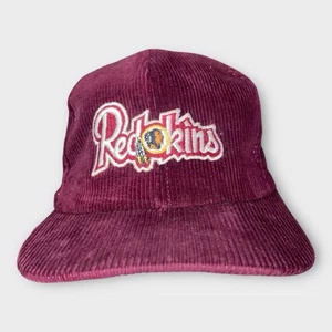 VTG 80s Washington Redskins Corduroy Snapback Hat Cap NFL Football AJD Maroon - Picture 1 of 9