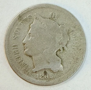 1865 Three Cent Nickel - Picture 1 of 2