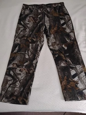 WRANGLER RealTree Hardwoods Camo Jeans Mens 38 x 30 Double Knee Hunting Pants - Image 1 of 4