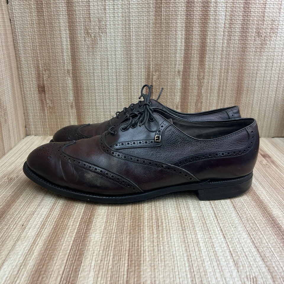 Footjoy Classics Zapatos Para Hombre 11.5 D Punta de Ala Oxford Marrón Vestido Golf Hecho en EE. UU. Foto 1 de 4