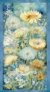 Timeless Treasures Forest Whisper Floral Cotton Quilt Fabric Panel 24" x 44" - Picture 1 of 2