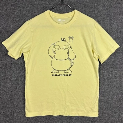 UNIQLO Pokemon Shirt Medium Yellow Psyduck Sketch Design Limited UT Graphic Tee - Image 1 of 4