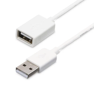 StarTech.com 3m White USB 2.0 Extension Cable Cord - A to A - USB Male to Female - Image 1 of 4