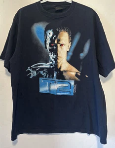 Vintage Terminator 2 Judgement Day Mens Single Stitch Shirt Size XLarge Rare - Picture 1 of 8