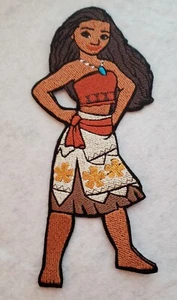 Moana Prinzessin Zum Selbermachen 7 Zoll Bügelbild bestickt Applikation Aufnäher - Bild 1 von 1