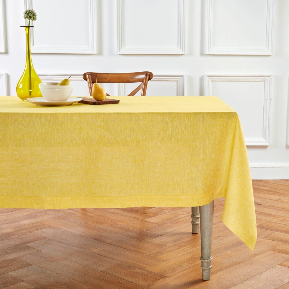 Solino Home 100% Pure Linen Tablecloth for Fall Kitchen Dining Solid, Athena - Image 1 of 1