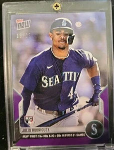2022 Topps Now #469 Julio Rodriguez RC Purple Parallel Card #d 13/25 - Bild 1 von 2