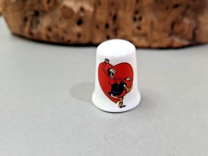 Collectable Olive Oyl/Popeye Stoke-on-Trent Fine Bone China Thimble - Picture 1 of 8