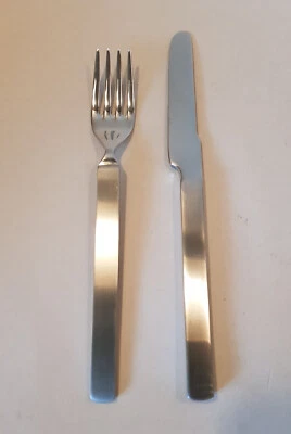 Dessertbesteck Alessi DRY Castiglioni Besteck 1 Set Gabel + Messer - Bild 1 von 4