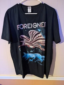 T-Shirt Foreigner Konzert Tour 2013 Unisex Größe XL schwarz Grafik Kurzarm - Bild 1 von 6