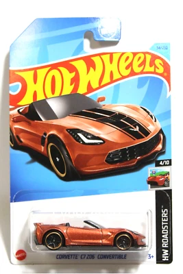 Hot Wheels 1/64 Corvette C7 Z06 可转换压铸模型汽车全新带包装 — 第 1/4 张图片