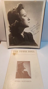 Ethel Elfenbein, Pianist Recital Program & Signed Photo 10/15/1944 RRP 170 - Picture 1 of 4
