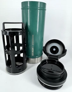 Starbucks + Stanley Emerald Green 16oz Travel Coffee French Press Tumbler - Picture 1 of 8