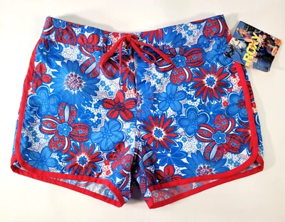 ROXY Quiksilver Girls Hawaiian Board Shorts Size 14 Teenie Wahine Swimwear NWT - Image 1 of 4
