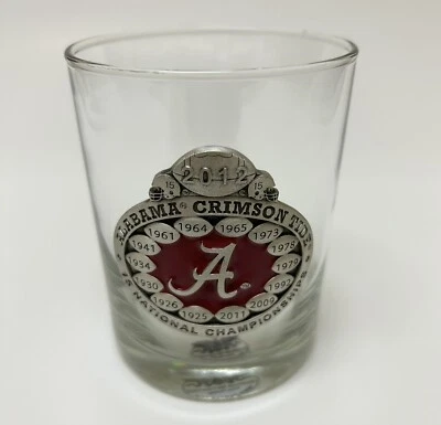 Medalhão de estanho Alabama Crimson Tide vidro bola baixa 15 campeonatos 2012 - Imagem 1 de 2