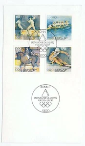 Germany 1992 First Day Maximum Card #B724-27 Olympic Sports Cover - Picture 1 of 2