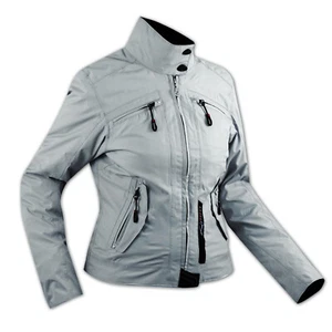 Ladies Textile Waterproof CE Armored Thermal Liner Jacket Motorcycle Grey - Bild 1 von 14