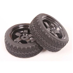4PCS Tires & Rim Wheel Tyre for 1/10 HSP HPI TRX On-Road Racing Car RC - Picture 1 of 2